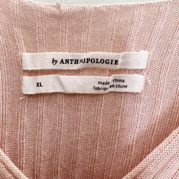 Anthropologie Shay Ribbed Knit Tank Top Pink Size Extra Large - Picture 8 of 10